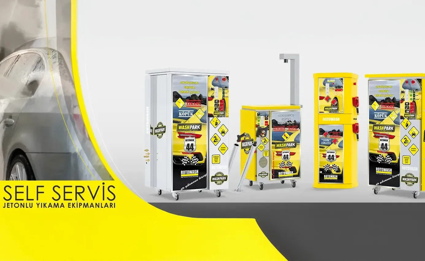 self servis jetonlu yıkama makineleri